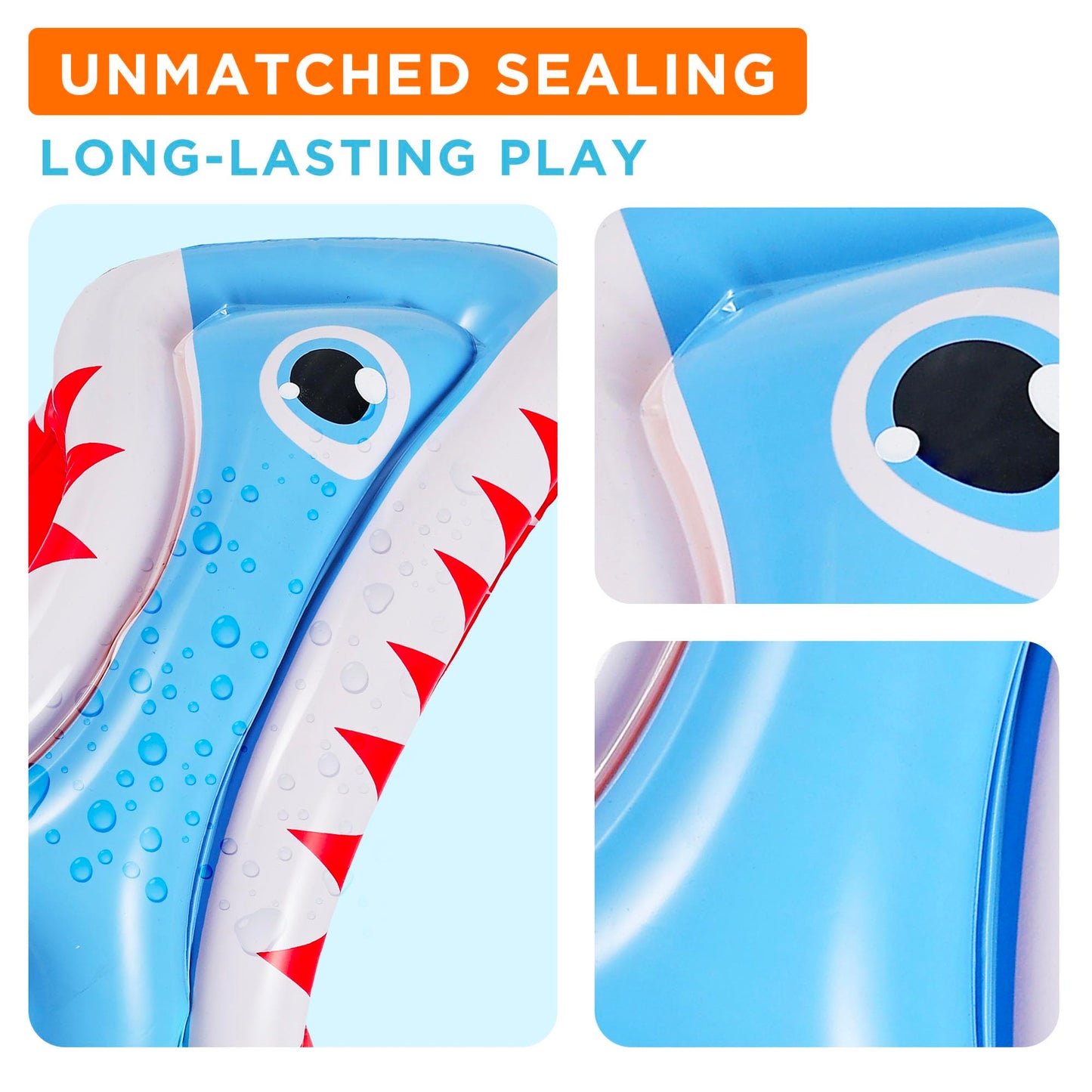 iPlay iLearn Kids Shark Pool Toy — 3-in-1 Inflatable Pool Game