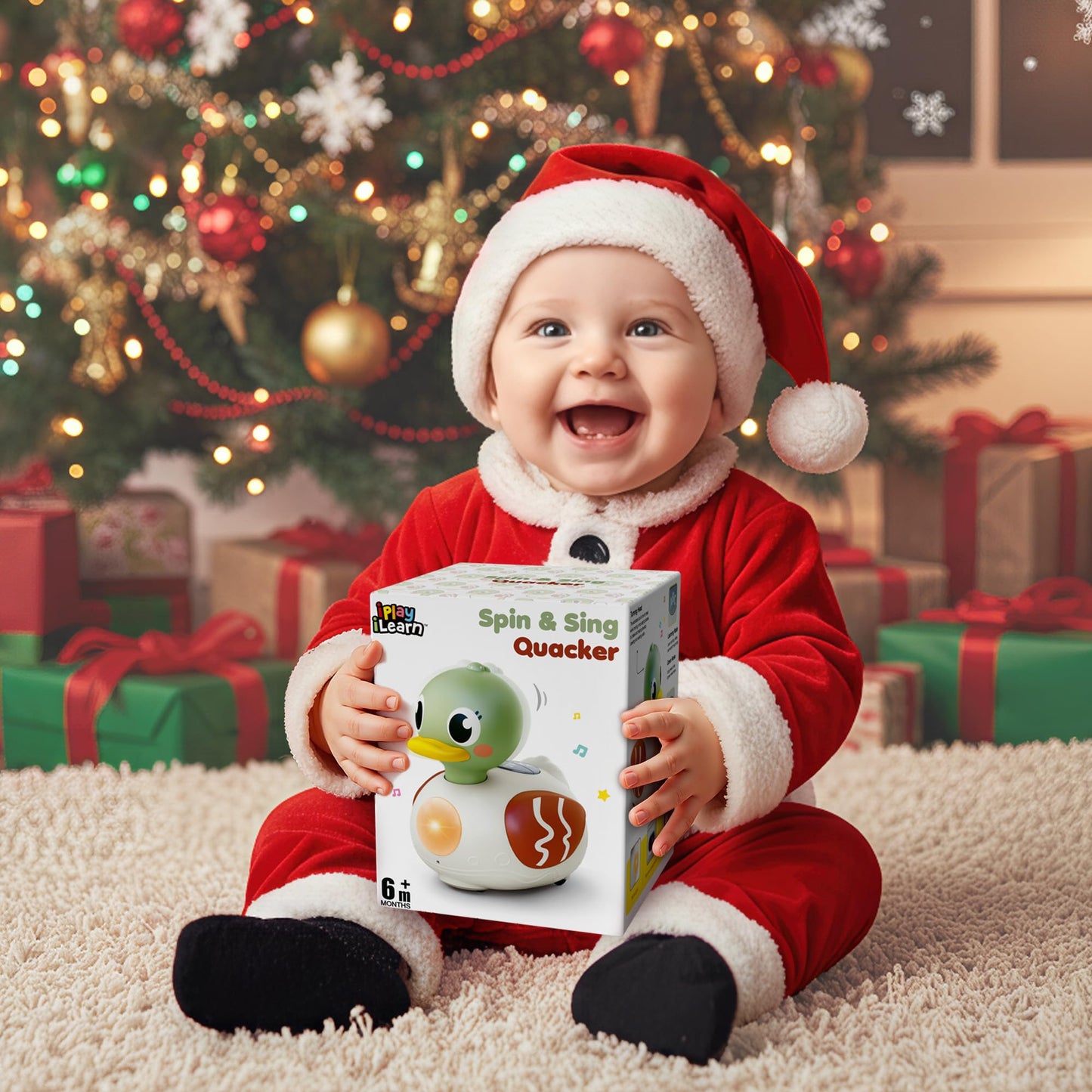 iPlay iLearn Baby Musical Duck Toy – 2-in-1 Learning & Music for 6-12 Months