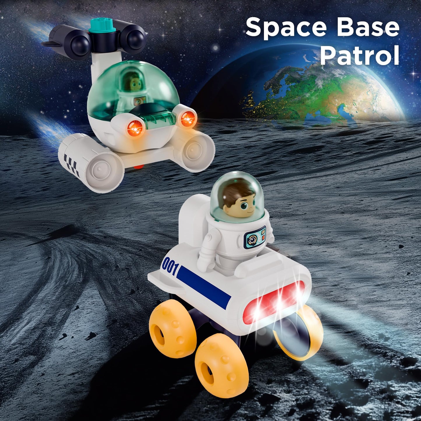 iPlay iLearn Interstellar Space Station Playset – Lunar Module, Satellite Tower, Robot Dog Screwdriver