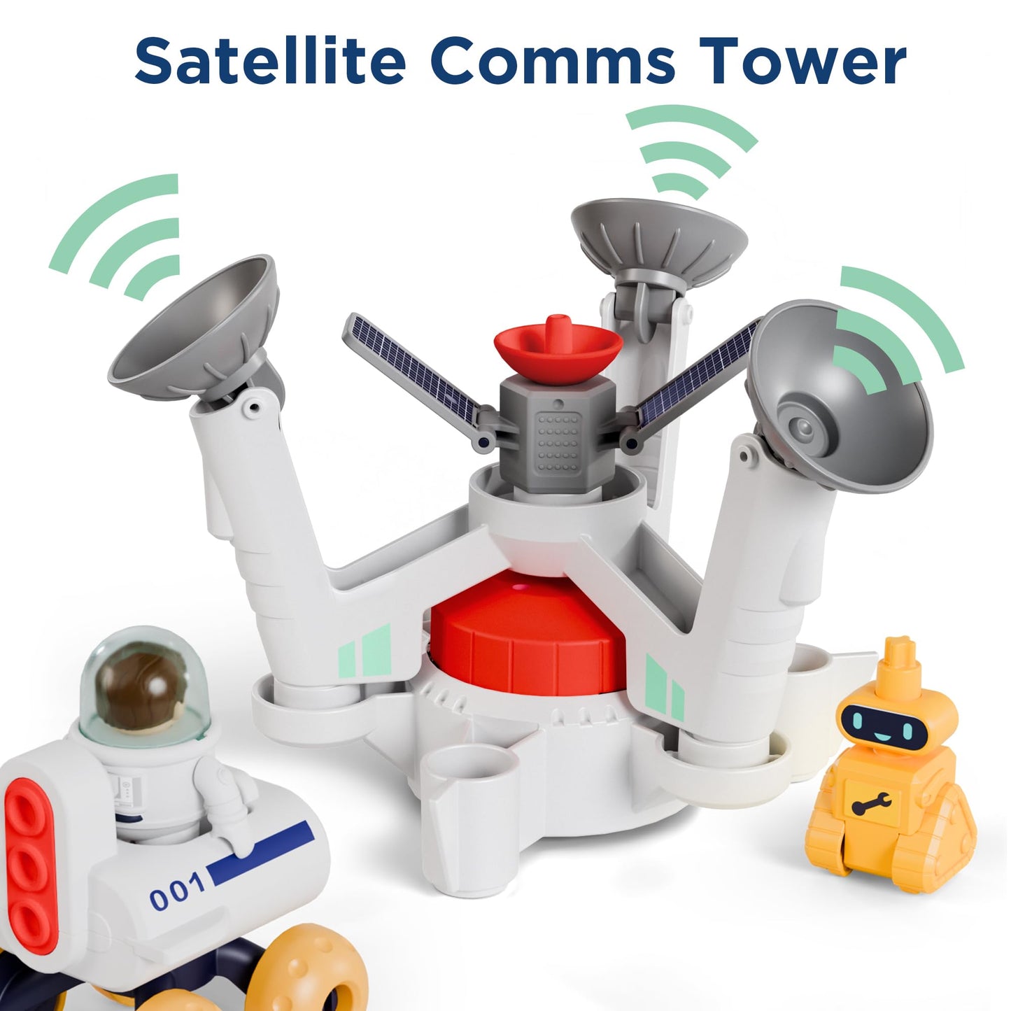 iPlay iLearn Interstellar Space Station Playset – Lunar Module, Satellite Tower, Robot Dog Screwdriver
