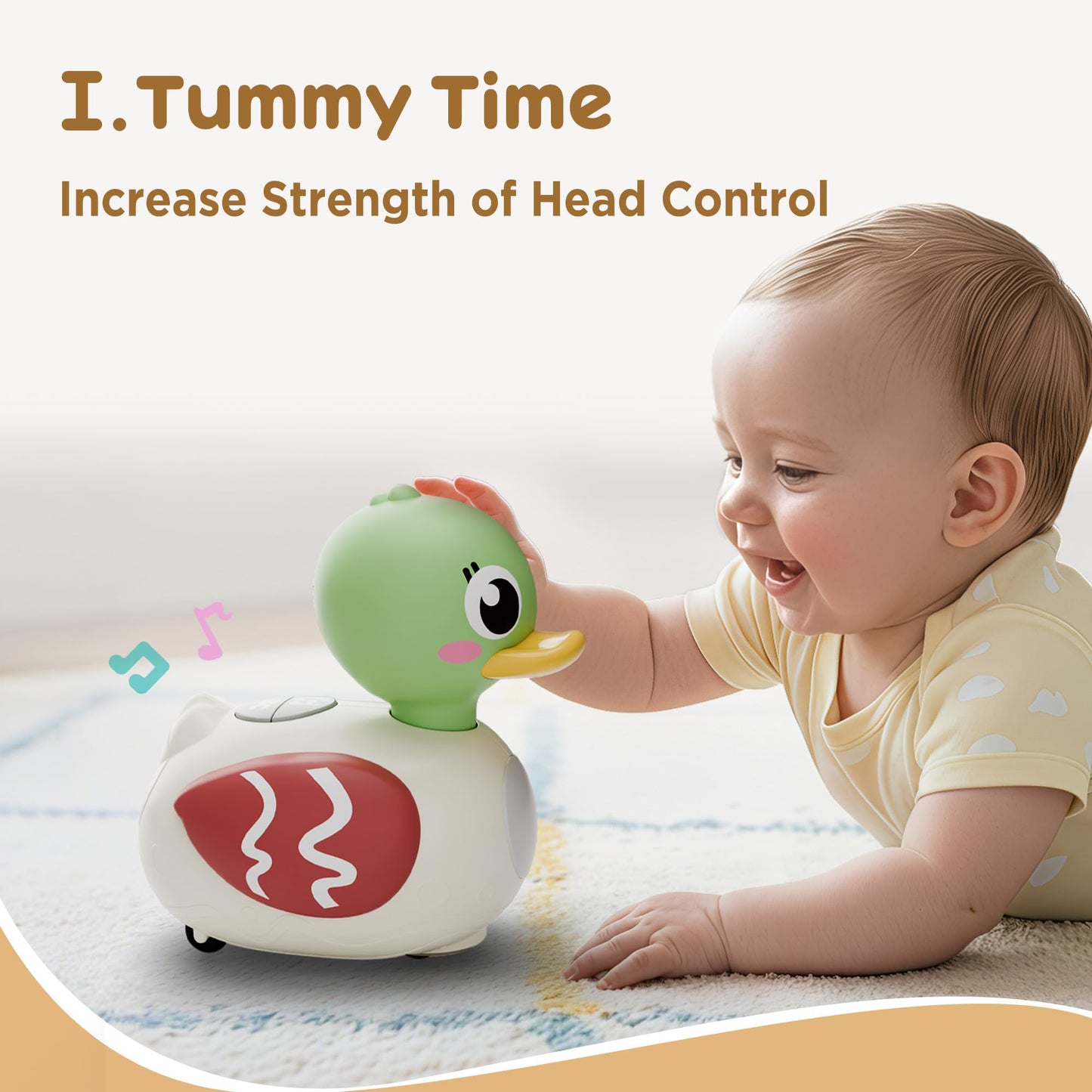 iPlay iLearn Baby Musical Duck Toy – 2-in-1 Learning & Music for 6-12 Months