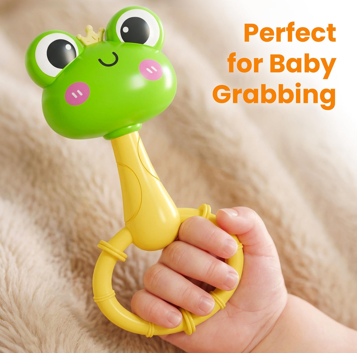iPlay iLearn Baby Maracas Rattle Set — Infant Animal Shaker Toys for 0–18 Months