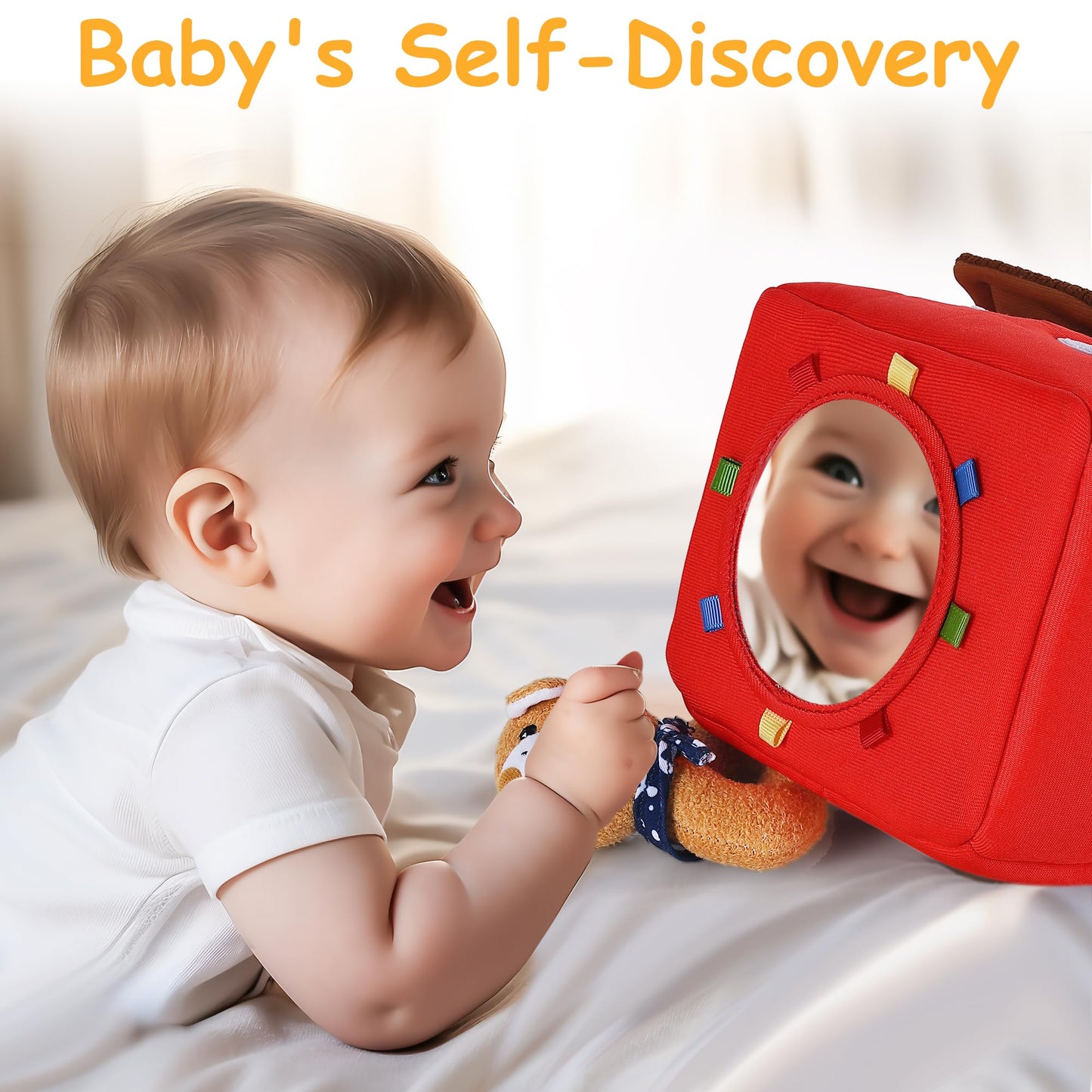 iPlay iLearn Farm Baby Rattle Set – Soft Plush Toys for 3+ Months