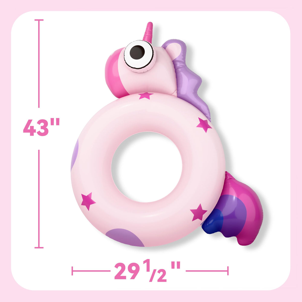 iPlay Pool Wave Kids Swim Ring – Unicorn Inflatable Float for Ages 3-10 | Pool & Beach Toy