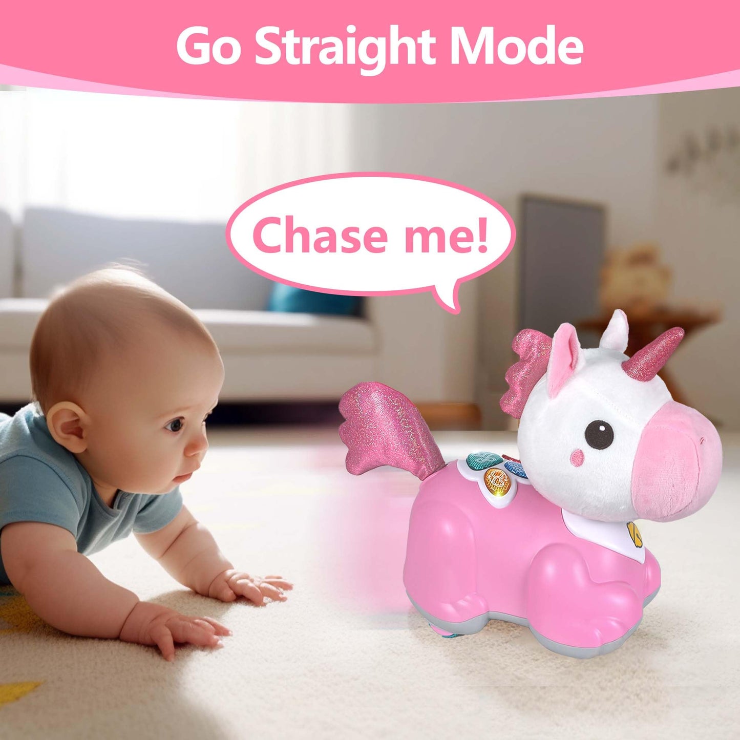 iPlay iLearn Unicorn Baby Musical Toy — Crawling & Tummy Time Fun for 0-2 Years