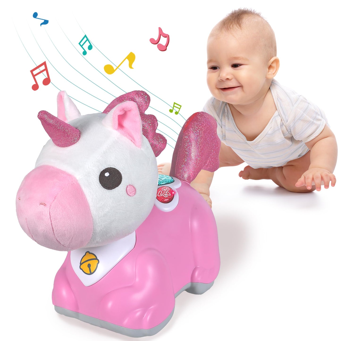 iPlay iLearn Unicorn Baby Musical Toy — Crawling & Tummy Time Fun for 0-2 Years