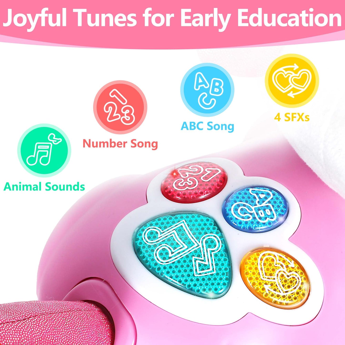 iPlay iLearn Unicorn Baby Musical Toy — Crawling & Tummy Time Fun for 0-2 Years