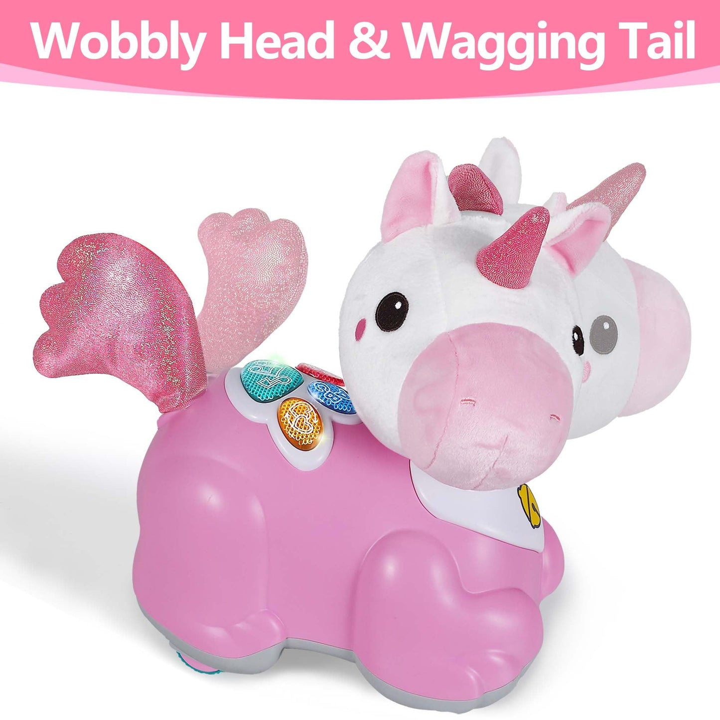 iPlay iLearn Unicorn Baby Musical Toy — Crawling & Tummy Time Fun for 0-2 Years
