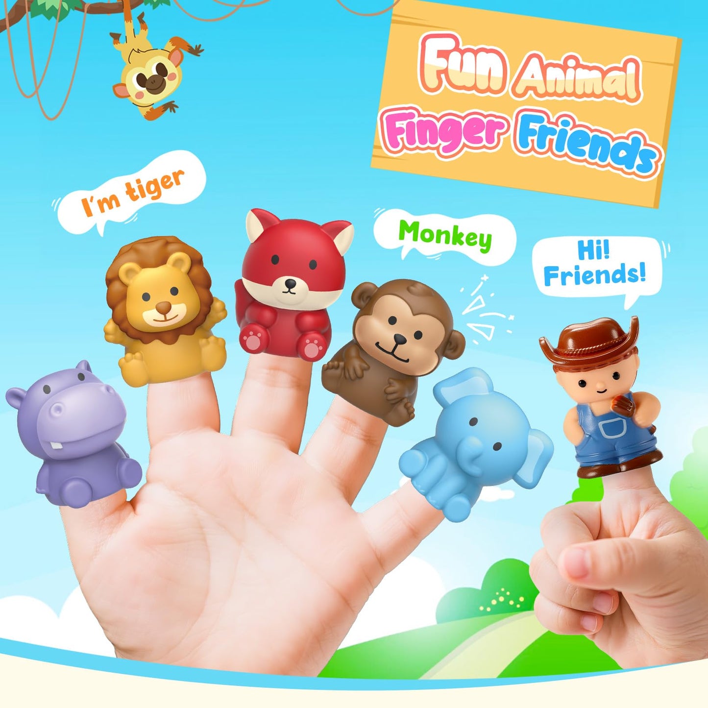 IPOURUP Animal Montessori Train Toys for 2-5 Year Olds – Locks & Keys, Counting & Sorting