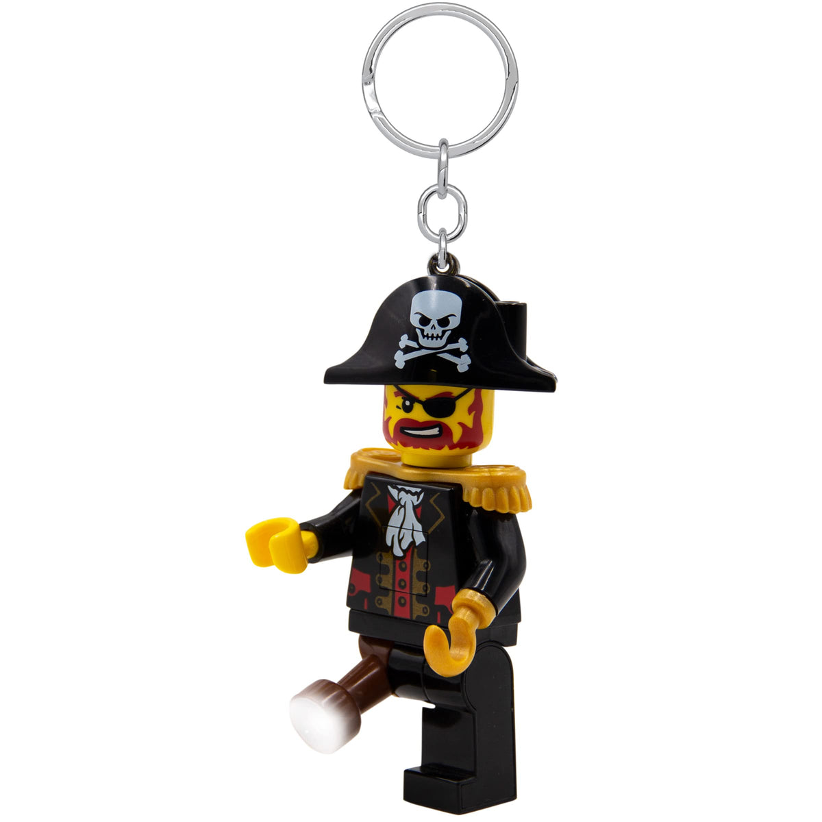 IQ LEGO Captain Brickbeard Keychain Light – 3-Inch Posable LED Minifigure