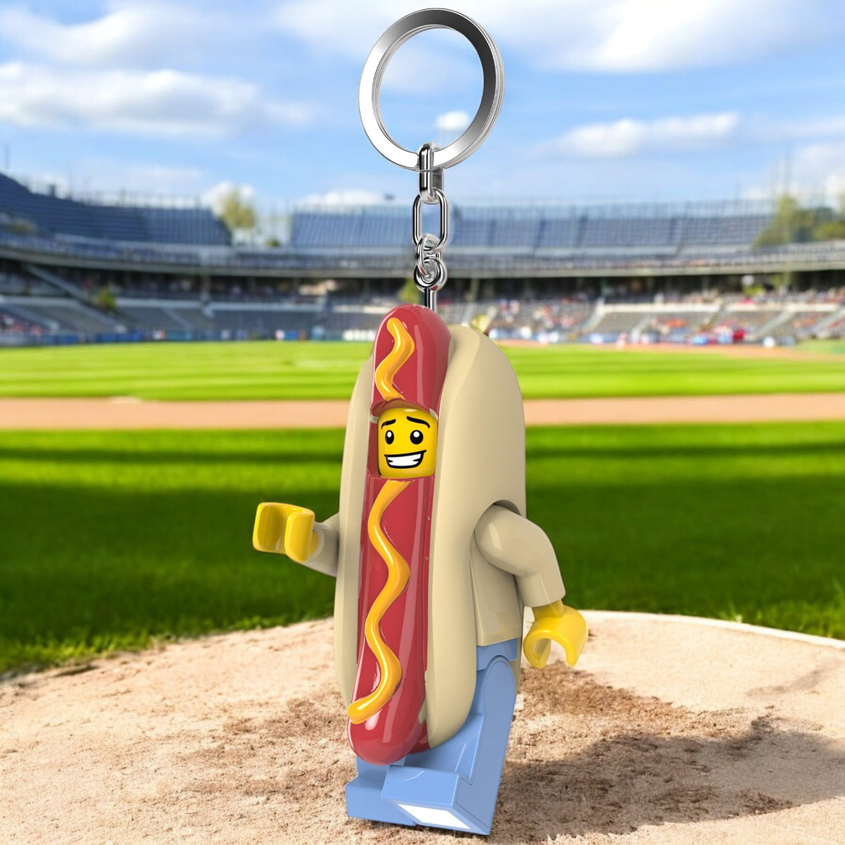 IQ LEGO Minifigures 3-Inch Keychain Light - Hot Dog Man KE119H