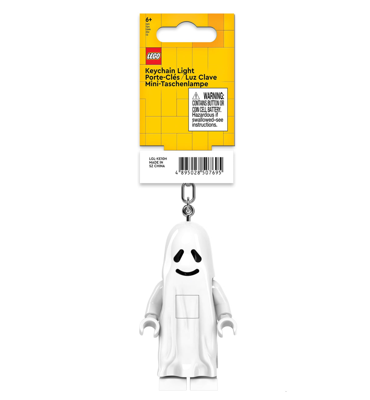 IQ LEGO Minifigures Ghost Keychain Light – Posable 3-inch LED Figure with Batteries Included