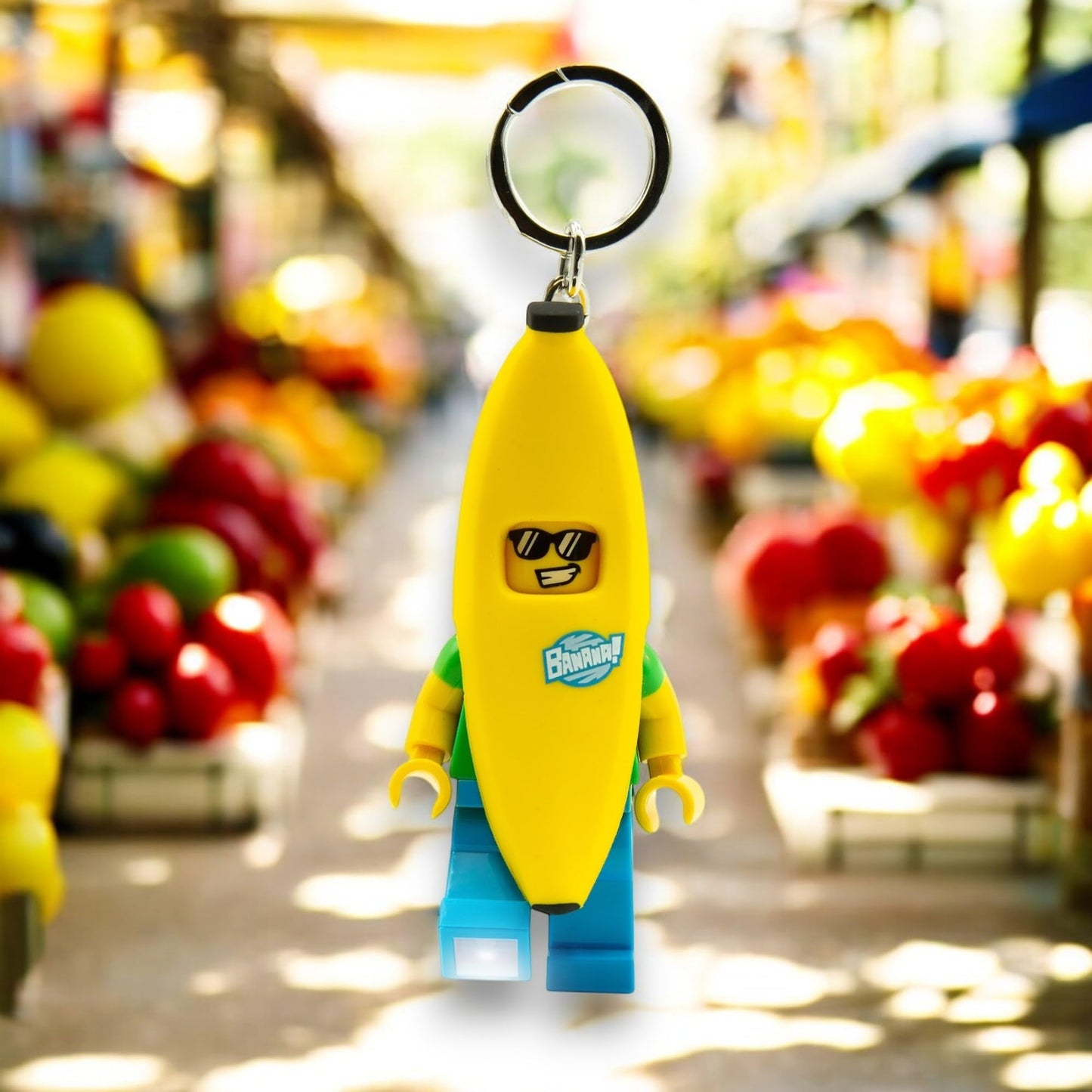 IQ LEGO Minifigures Banana Guy Keychain Light – 3.7-Inch LED Flashlight (KE118H)