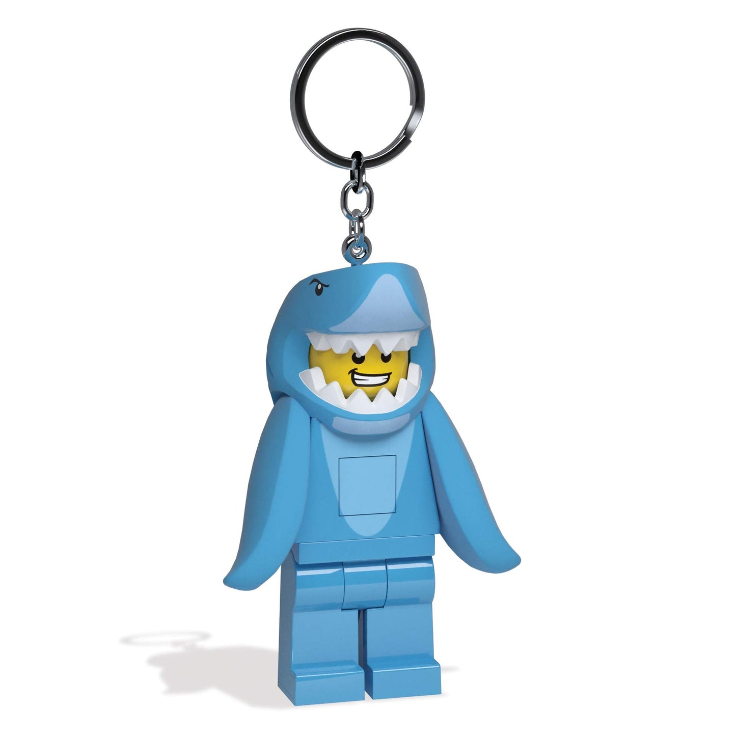 IQ LEGO Minifigures Keychain Light – Shark Suit Guy KE155H, 3-Inch Poseable LED