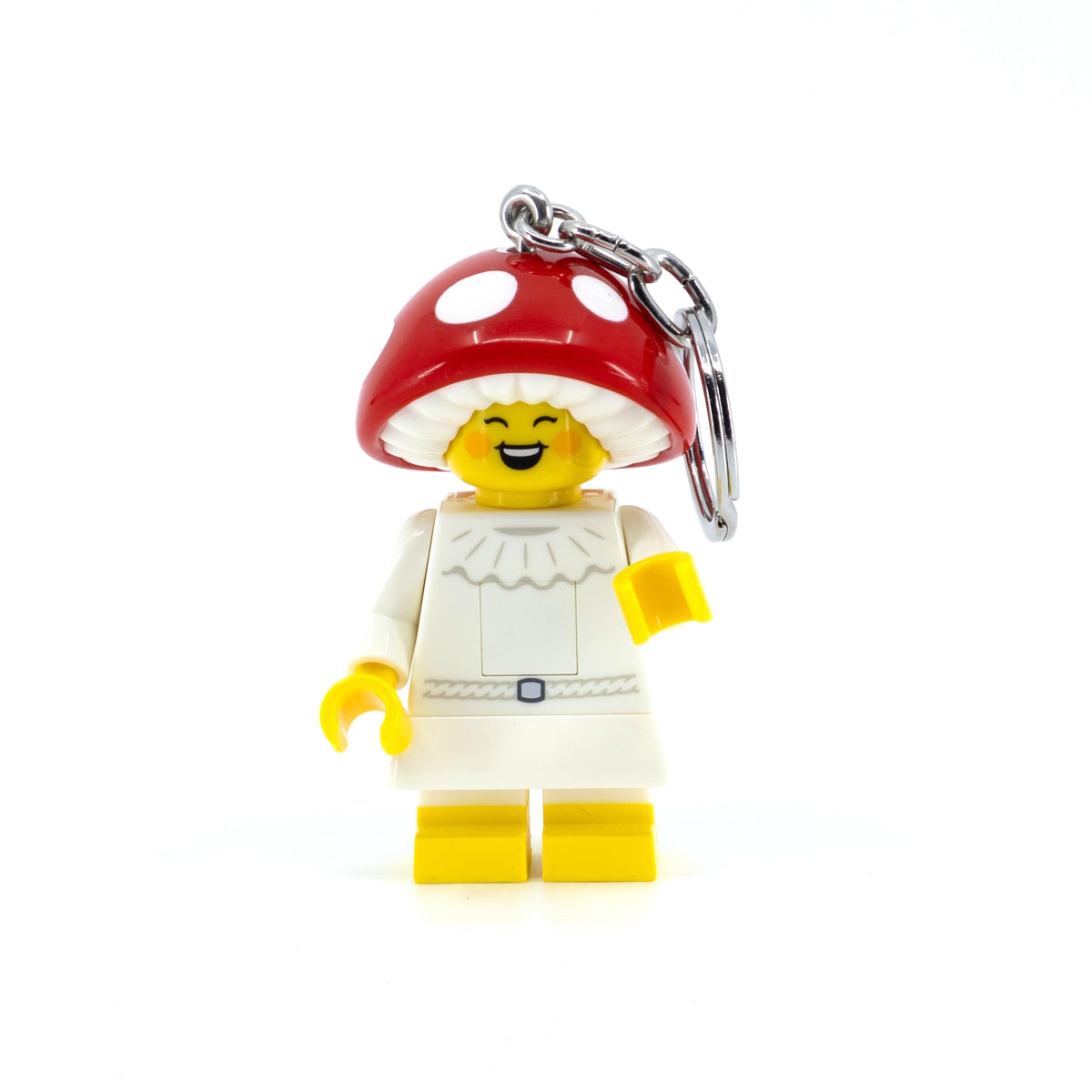 IQ LEGO Mushroom Sprite Keychain Light – 66mm Mini Figure with LED Feet (KE240H)