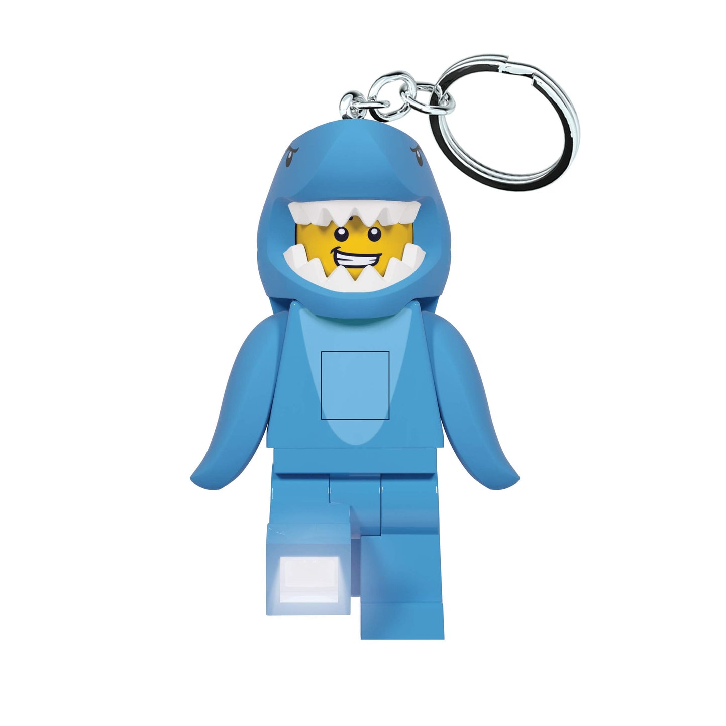 IQ LEGO Minifigures Keychain Light – Shark Suit Guy KE155H, 3-Inch Poseable LED