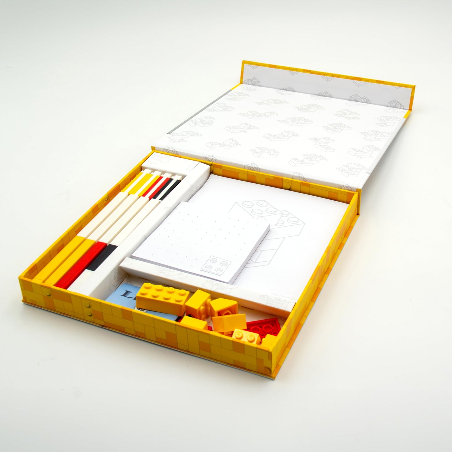 IQ Lego Stationery Creativity Set with Duck Build Toy – 2 Sticky Notes, Gel Pen, 3 Markers & 10-Piece Duck Build (53466)