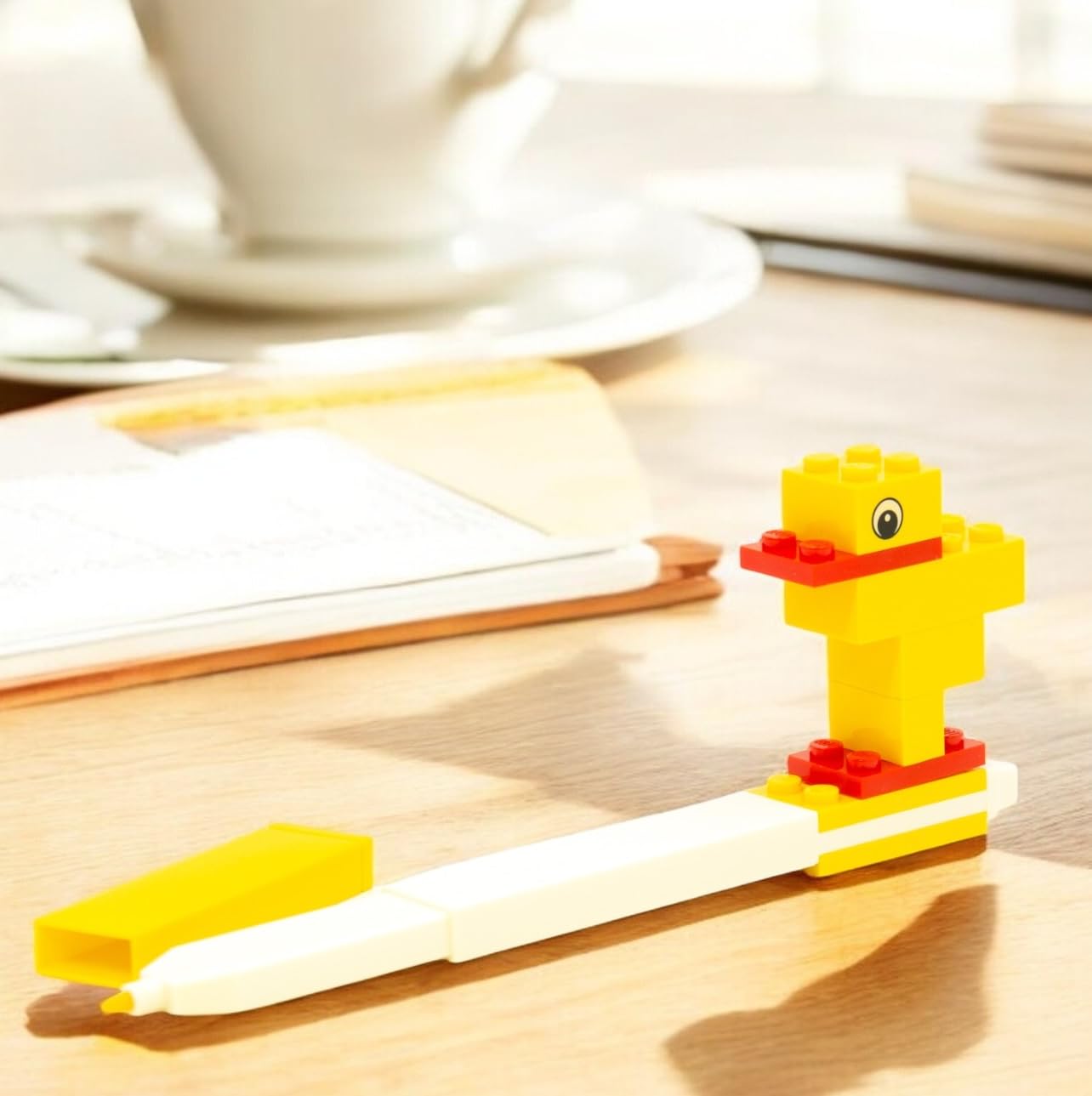 IQ Lego Stationery Creativity Set with Duck Build Toy – 2 Sticky Notes, Gel Pen, 3 Markers & 10-Piece Duck Build (53466)