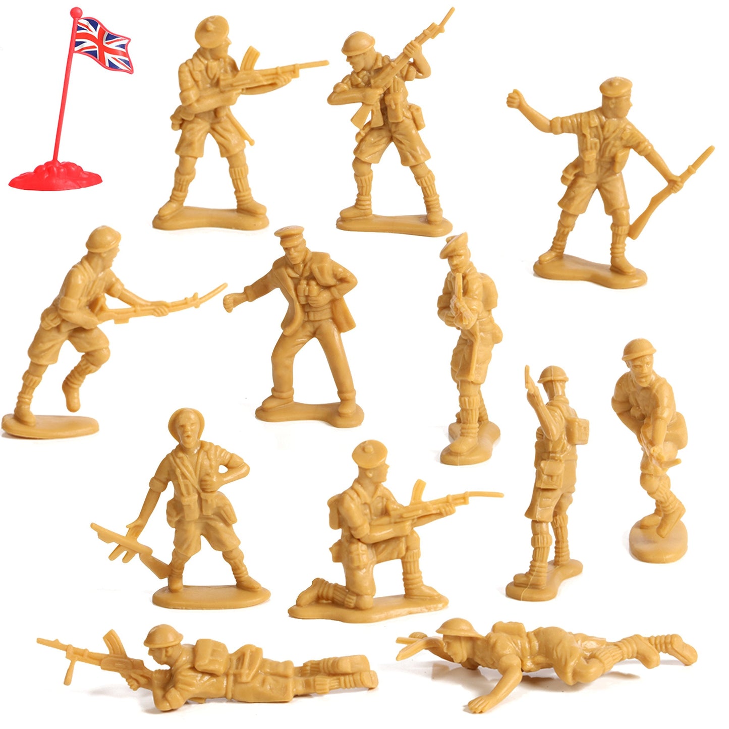 IQ Toys 300-Piece Military Base Set: 200 Soldiers & 100 Accessories in Storage Container
