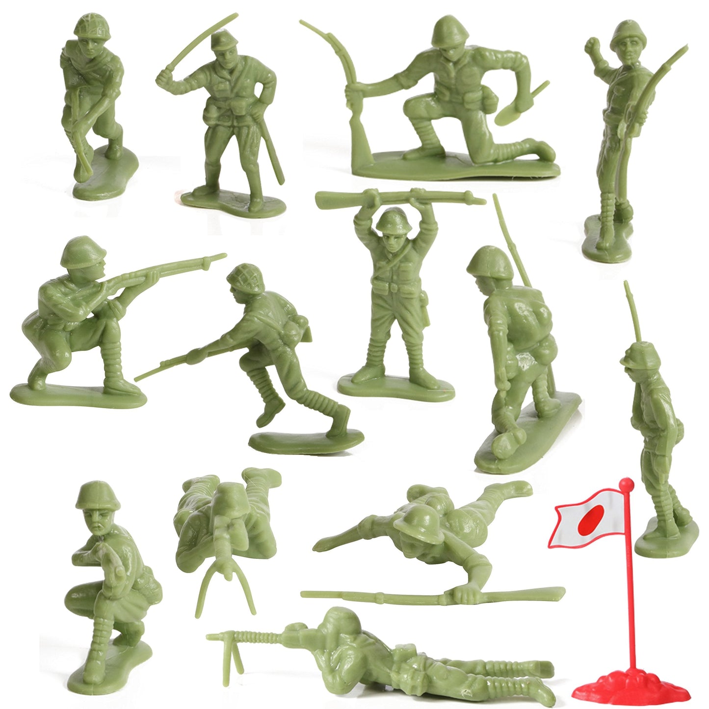 IQ Toys 300-Piece Military Base Set: 200 Soldiers & 100 Accessories in Storage Container