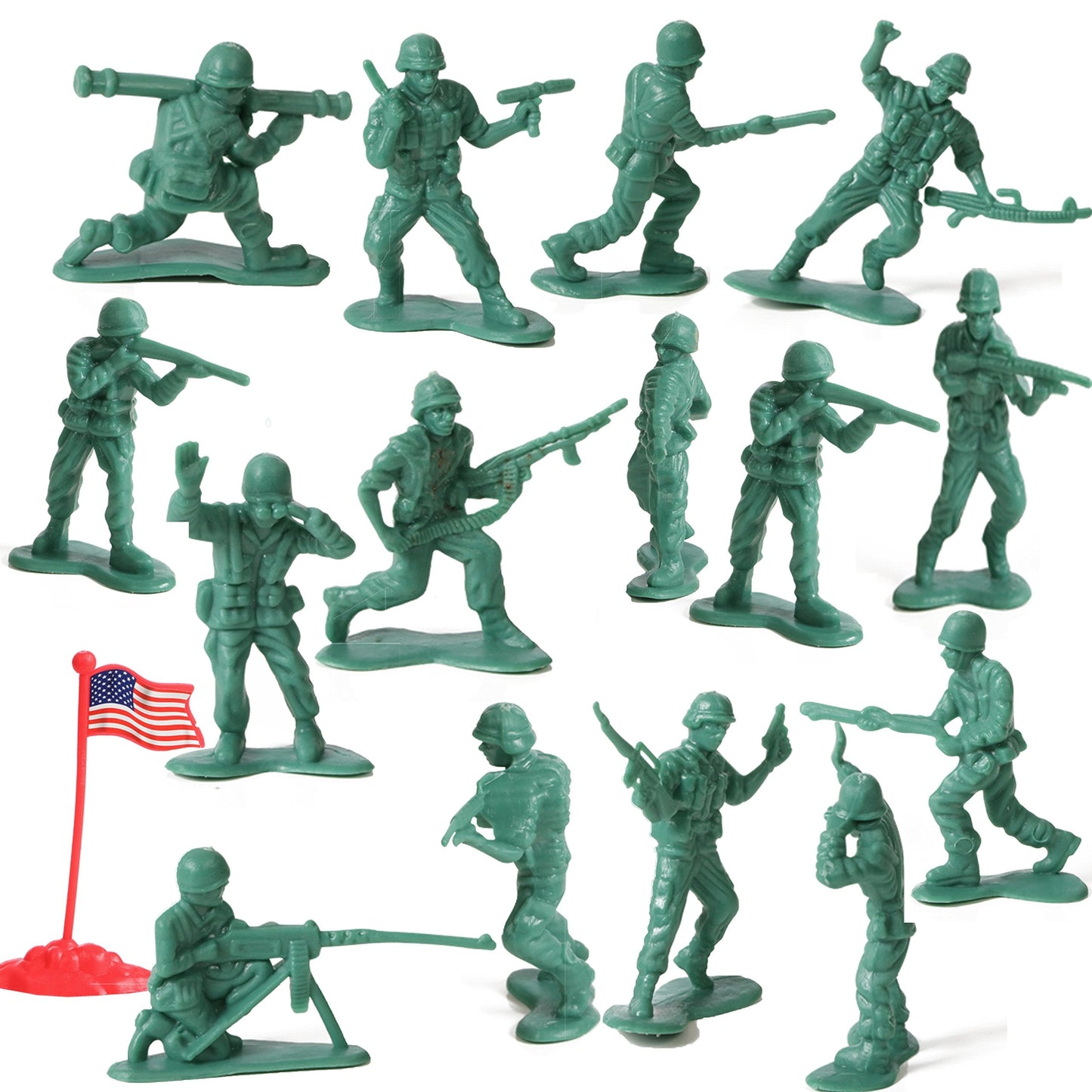 IQ Toys 300-Piece Military Base Set: 200 Soldiers & 100 Accessories in Storage Container