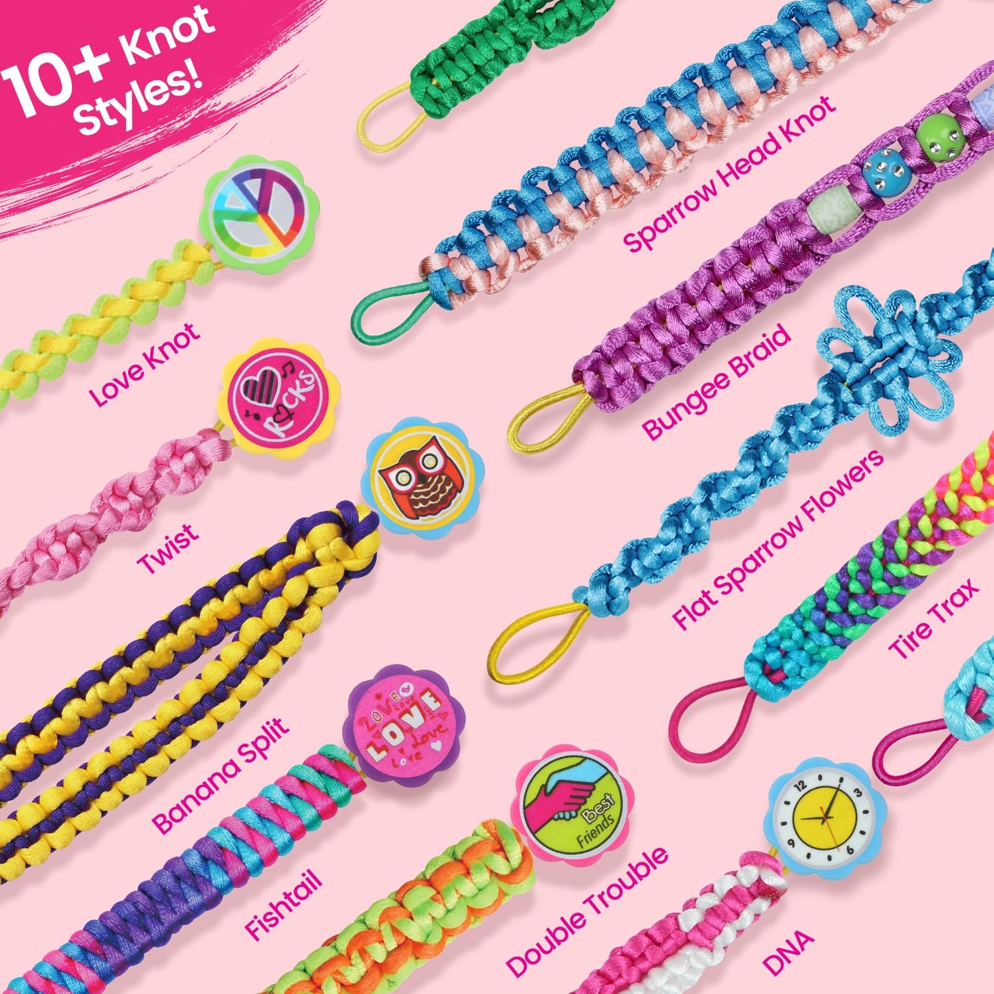 IQKidz Friendship Bracelet Making Kit – Creative DIY Craft Toys for Girls 8-12