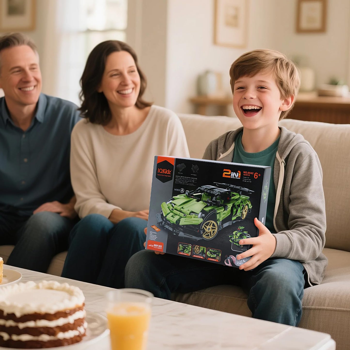 IQKidz 2-in-1 RC Race Car & Robot Building Kit for Kids (Ages 6-12+)