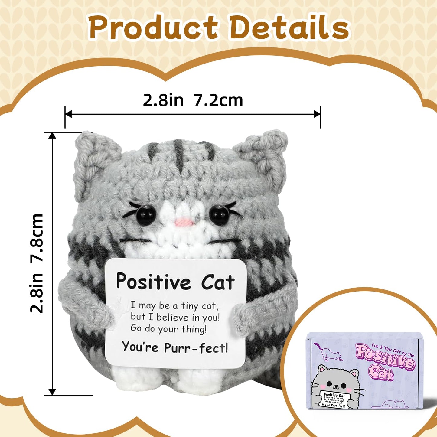 IrichBa Crochet Cat Gifts for Women – Unique Cat Decor & Gifts