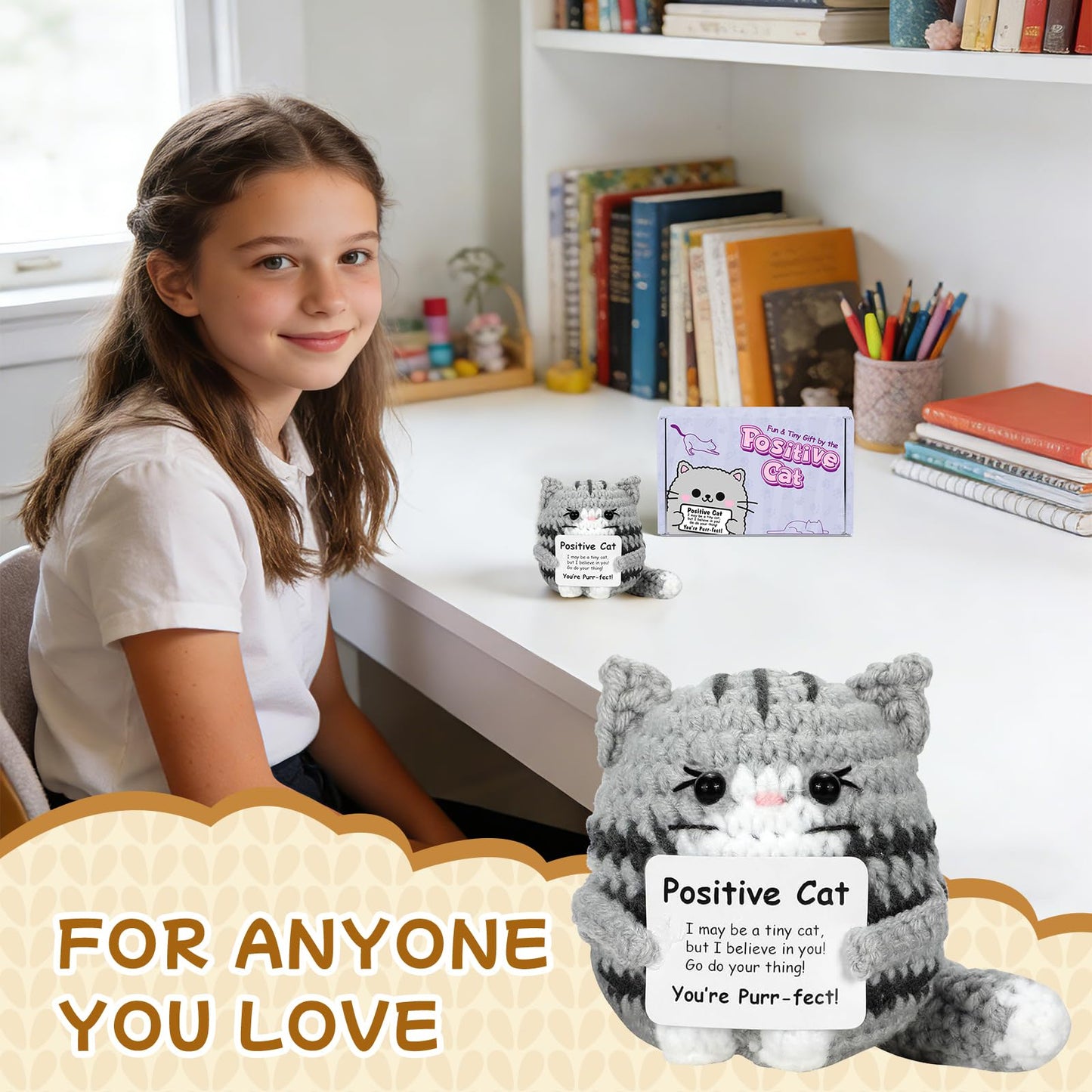 IrichBa Crochet Cat Gifts for Women – Unique Cat Decor & Gifts