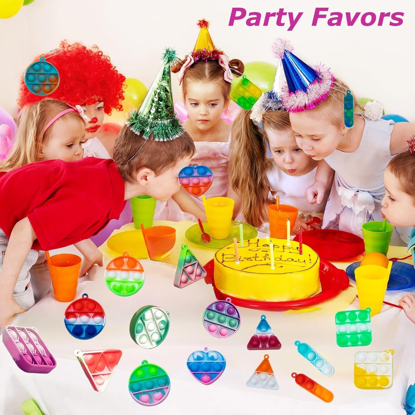 Irnushka Pop Fidget Keychain – 180 Mini Push Pop Toys for Kids