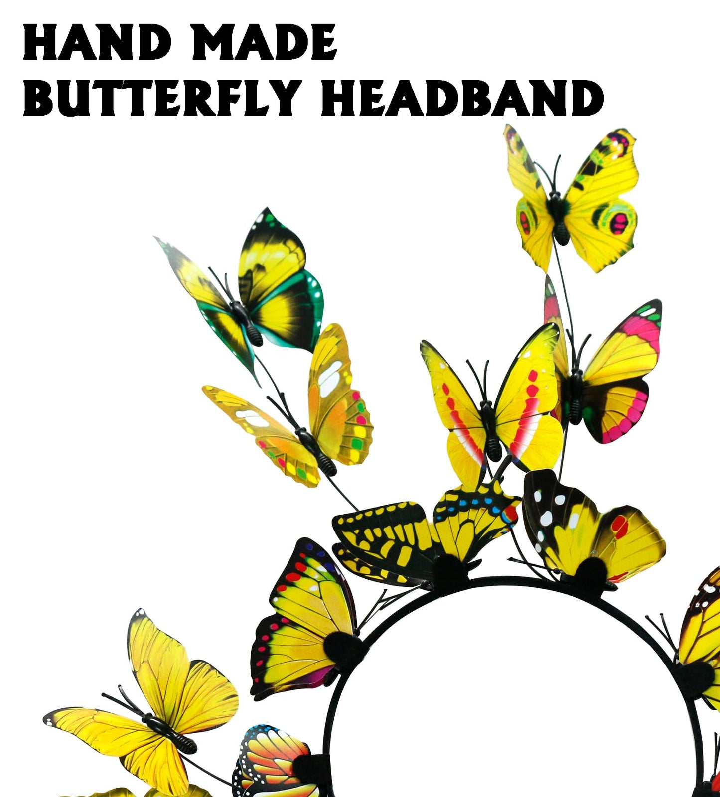 iROLEWIN Double-Sided Butterfly Wings for Toddlers – Fairy Dress-Up Cape & Headband