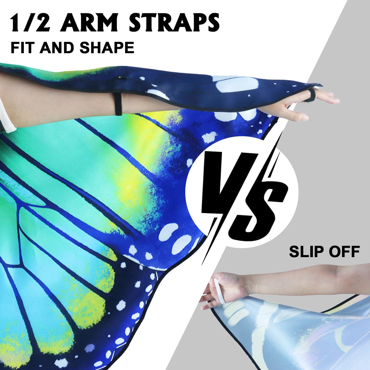 iROLEWIN Double-Sided Butterfly Wings for Toddlers – Fairy Dress-Up & Halloween Gift