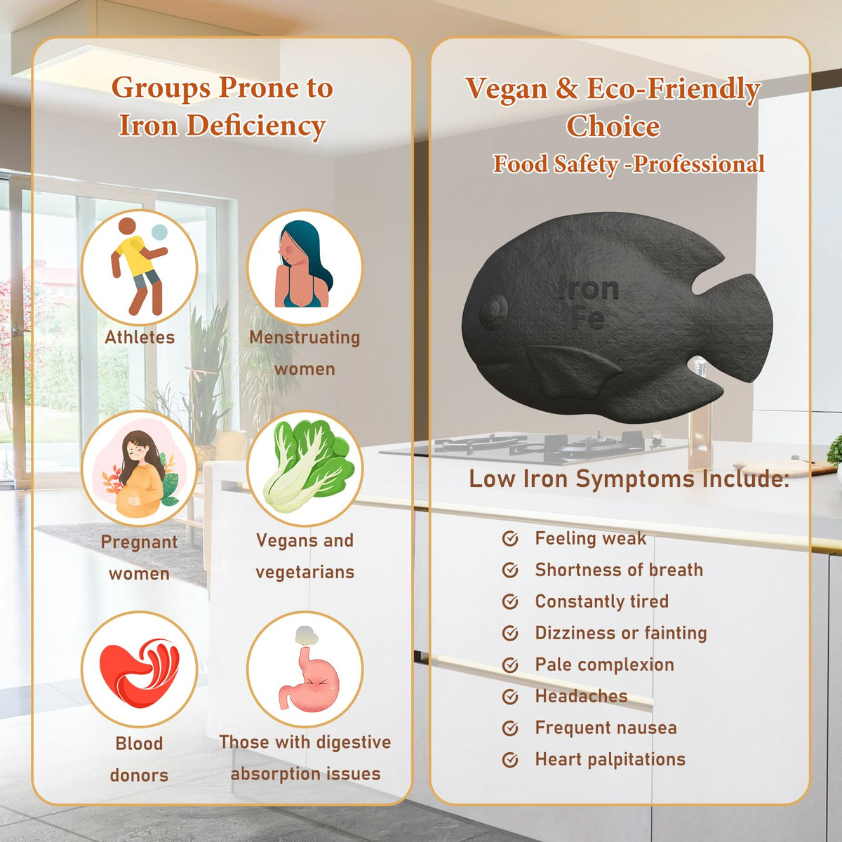 Iron Fish 2 Pack – Cast Iron Cooking Tool to Boost Iron in Food & Water | For Anemia, Athletes & Vegans