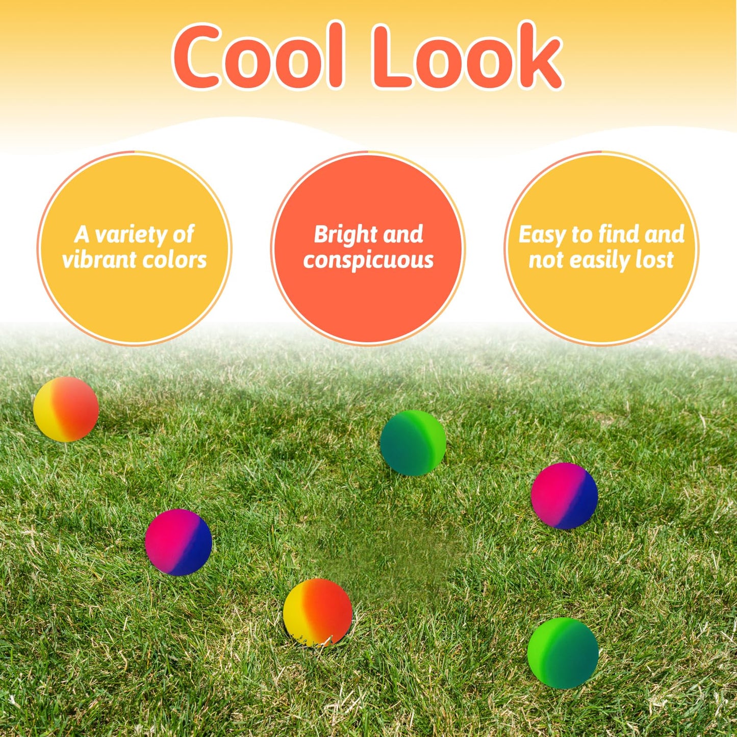 Irrmshr 45mm Jumbo Bouncy Balls – 6-Pack, Bright Colors, High Bounce