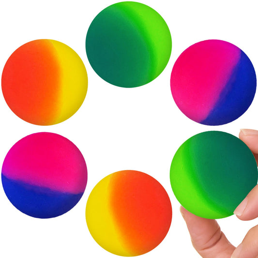 Irrmshr 45mm Jumbo Bouncy Balls – 6-Pack, Bright Colors, High Bounce