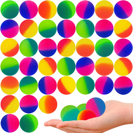 Irrmshr 40 Pcs Bouncy Balls for Kids – High-Bounce 32mm Rubber Balls, Bright Multi Color Party Favors