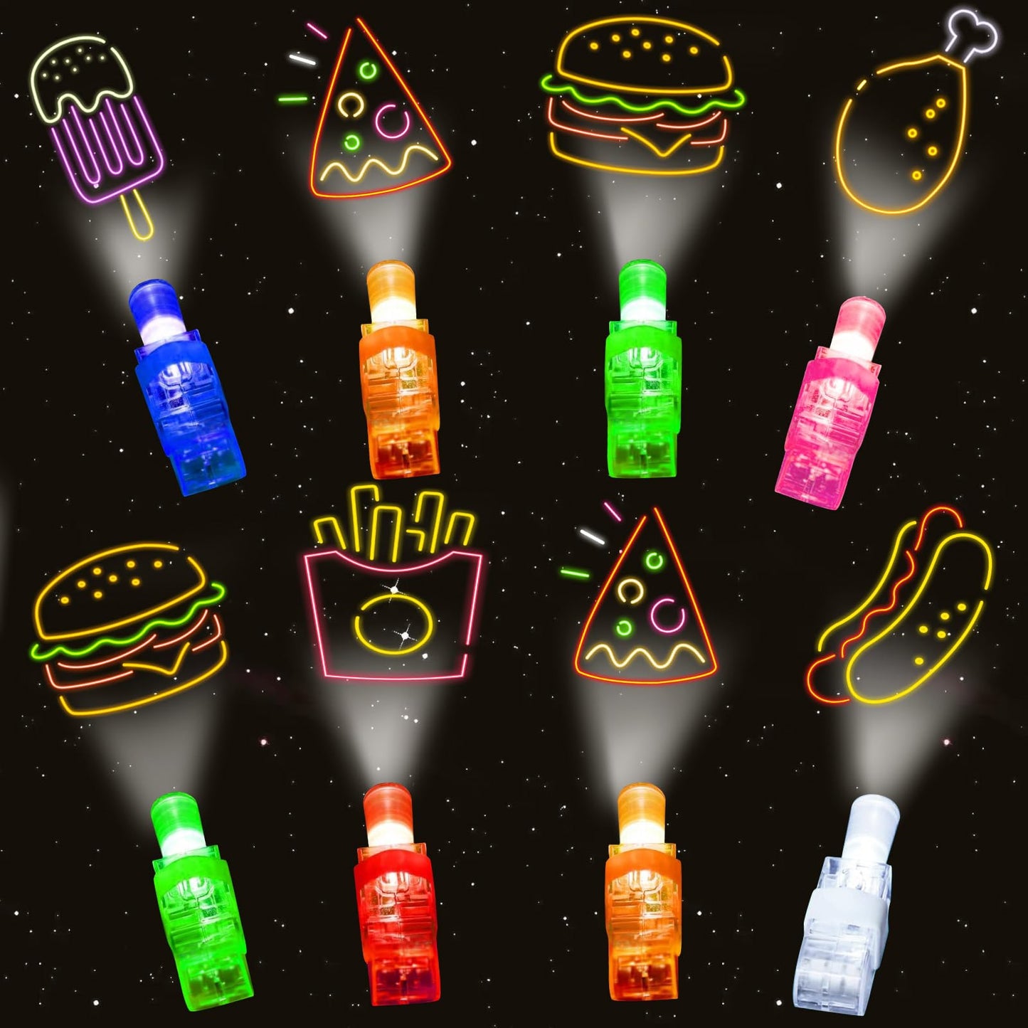 iRugosa hapfyer 24PCS LED Finger Lights – Glow in the Dark Party Favors & Kids Gifts
