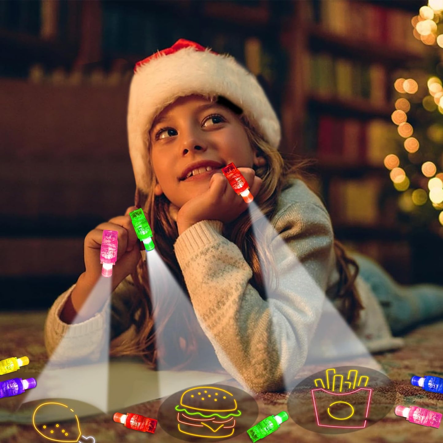 iRugosa hapfyer 24PCS LED Finger Lights – Glow in the Dark Party Favors & Kids Gifts
