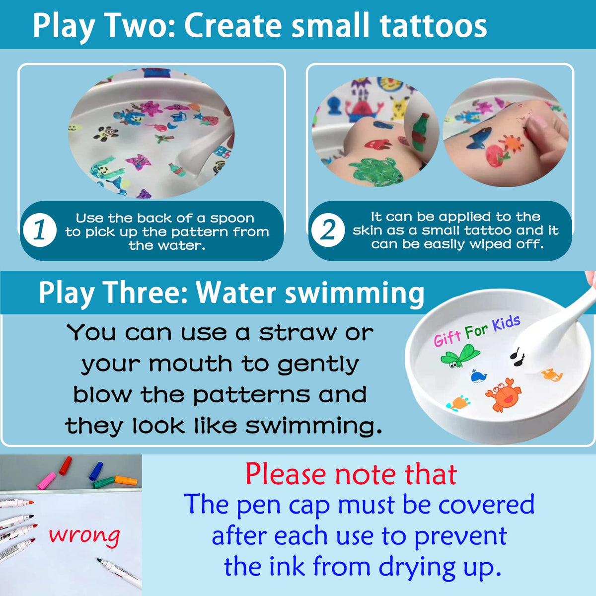 IRWPITW Magic Drawing Pen Bundle – 12-Color Water Pens for Kids