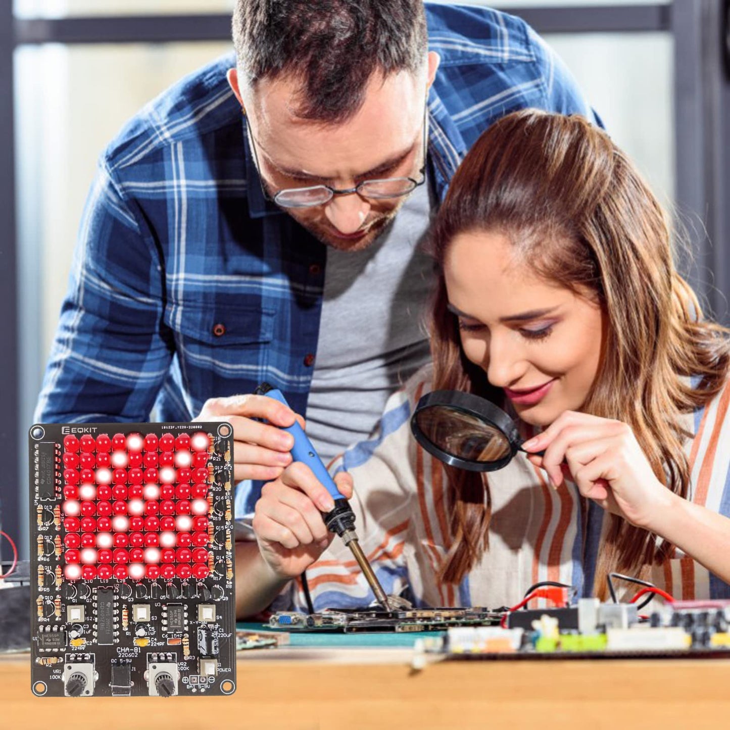 IS Soldering Learning Kit with Knob-Control LED Light – Soldering Practice for STEM Learning