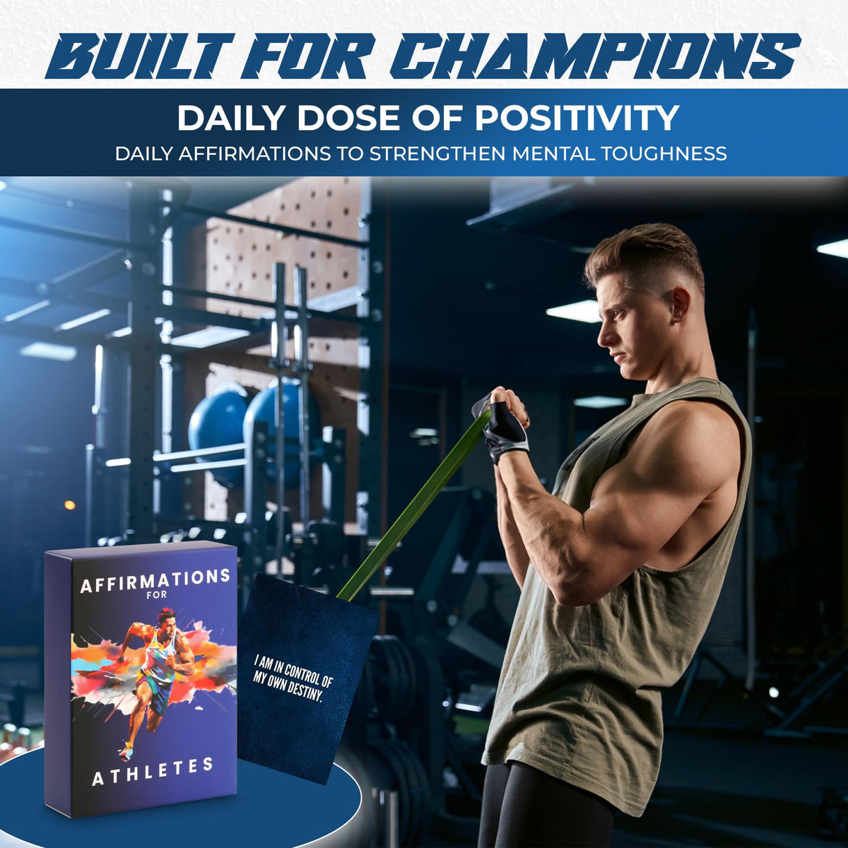 Isaac Liev Positive Daily Affirmation Cards for Athletes | 50 Empowering Affirmations for Confidence & Focus