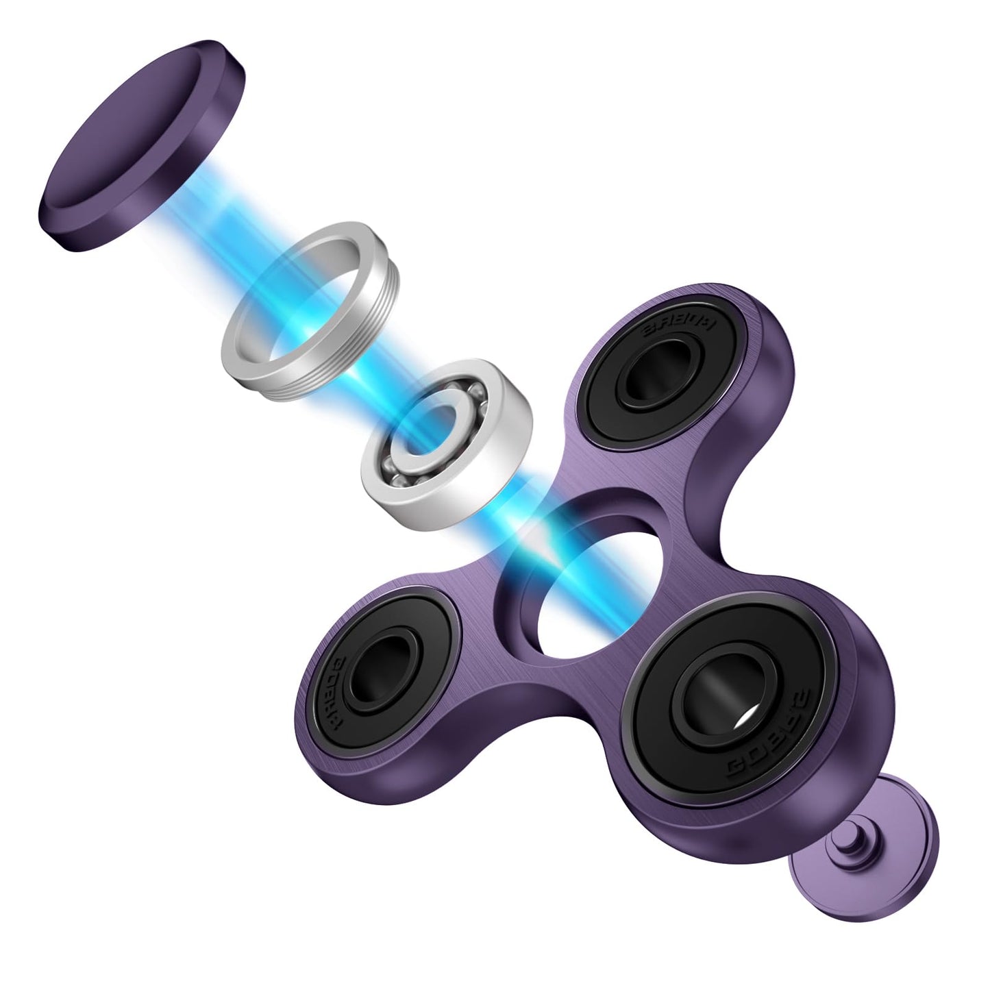Isapral Fidget Spinner – High-Speed Stainless Steel Bearing, 2-5 Minute Spins, Stress Relief Toy
