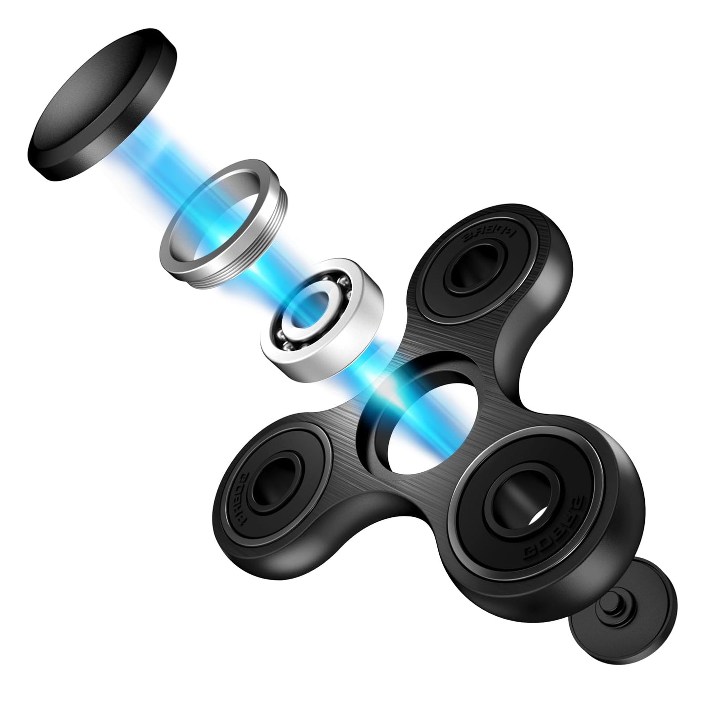 Isapral Fidget Spinner – Metal Bearing, High-Speed 2-5 Minute Spins | EDC Focus Toy