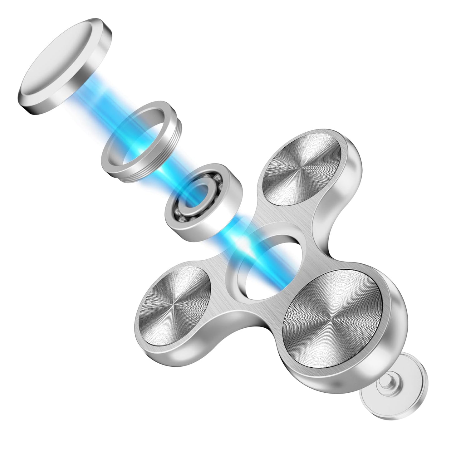 Isapral Fidget Spinner – Stainless Steel High-Speed 4–8 Min Spin | EDC Stress Relief Toy