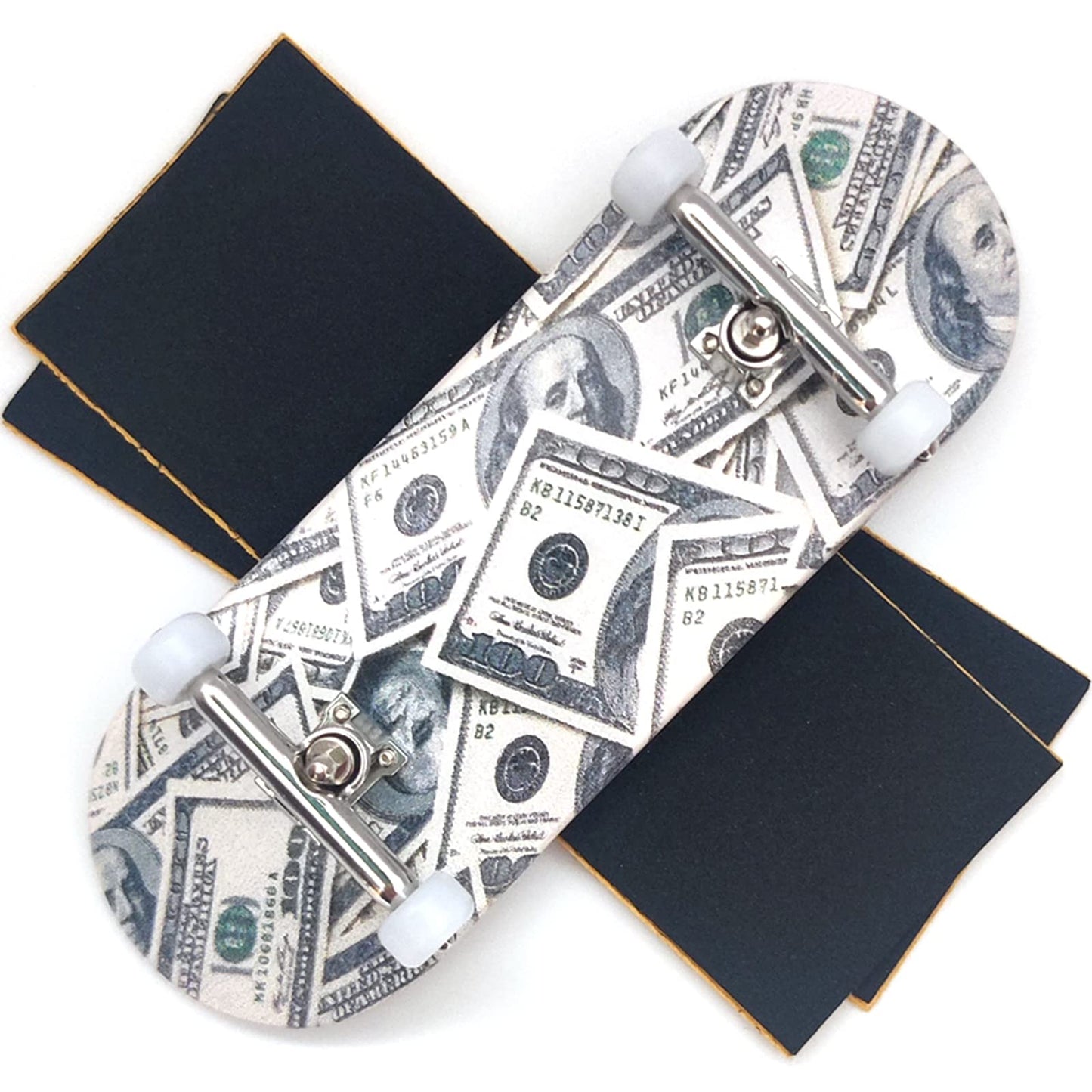 ishrunkthis 100 Dollar Bill 34mm Wooden Pro Fingerboard Complete