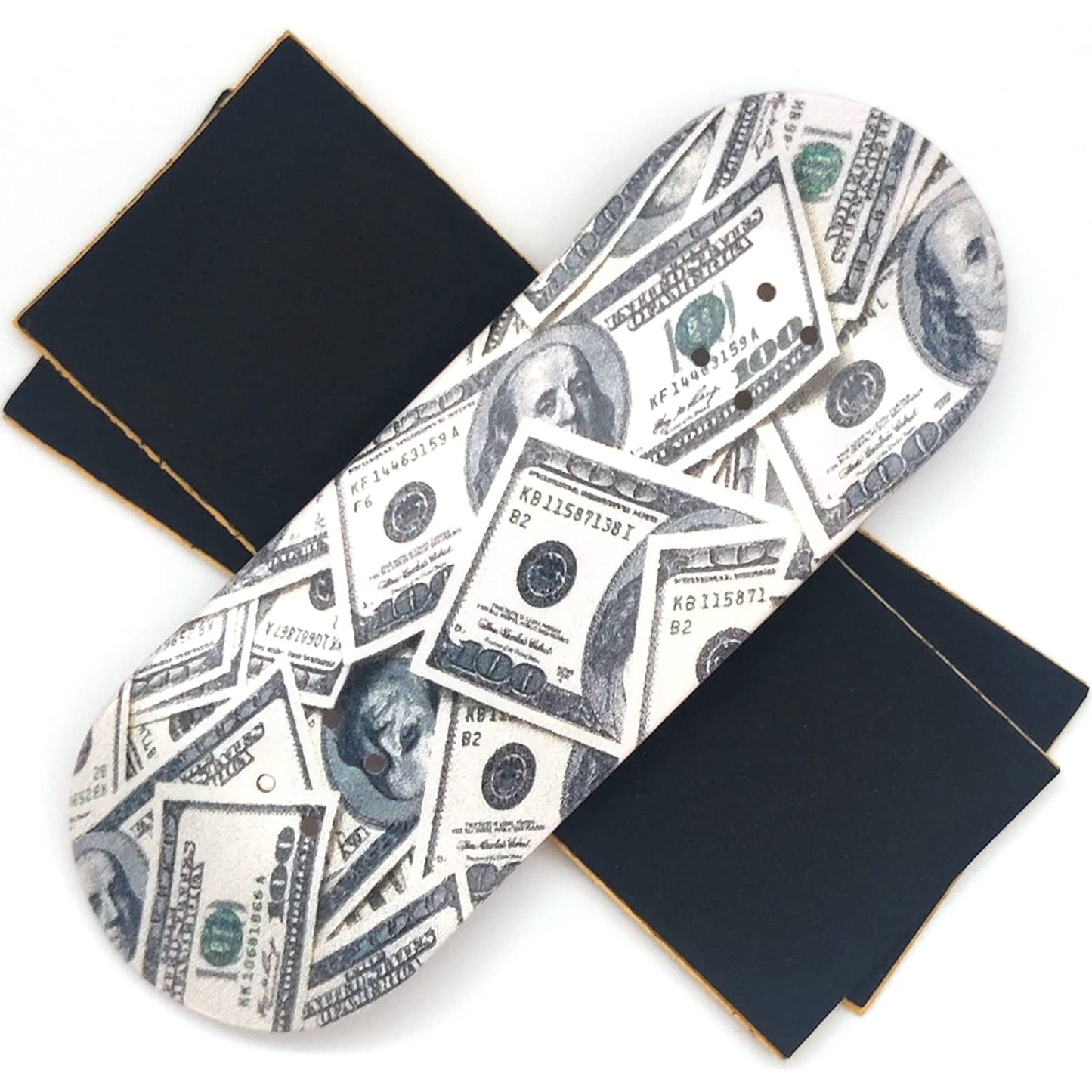 ishrunkthis 100 Dollar Bill 34mm Wooden Pro Fingerboard Complete