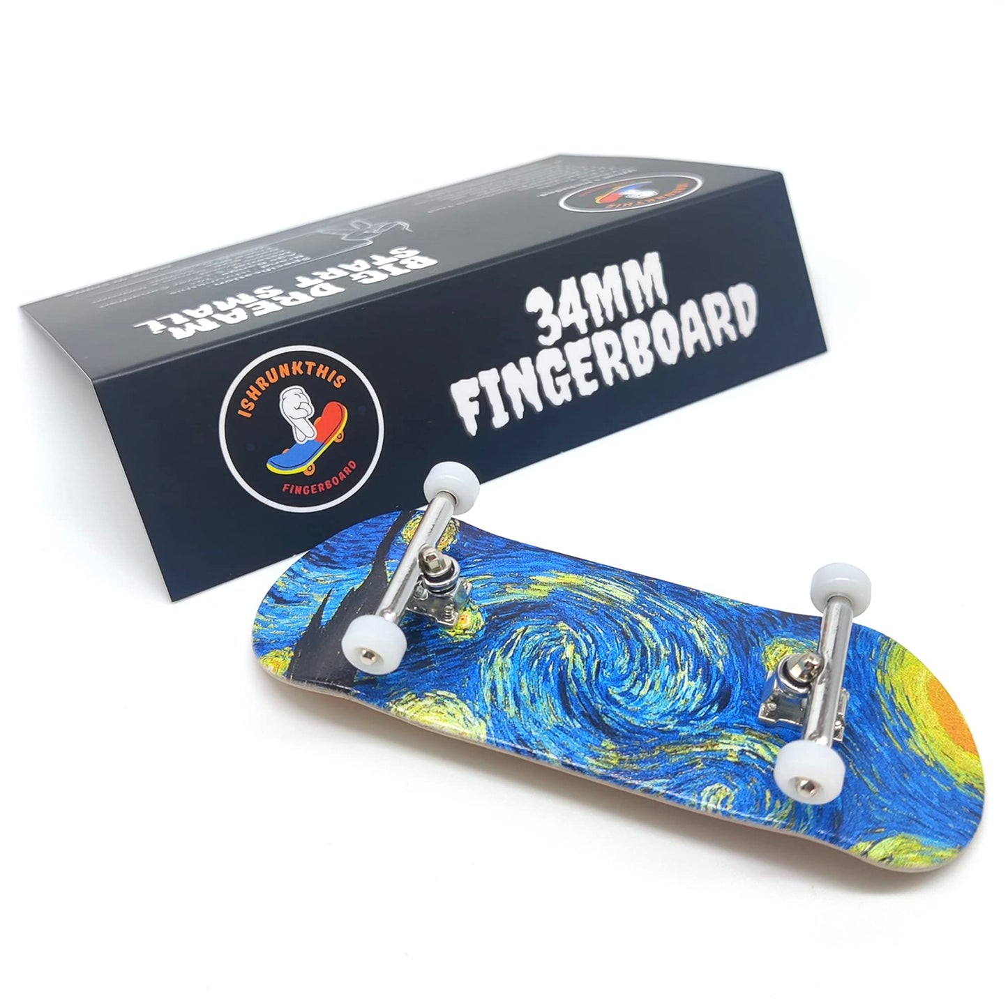 ishrunkthis Starry Night 34mm Wooden Pro Fingerboard Completes | 5-Ply Hardwood