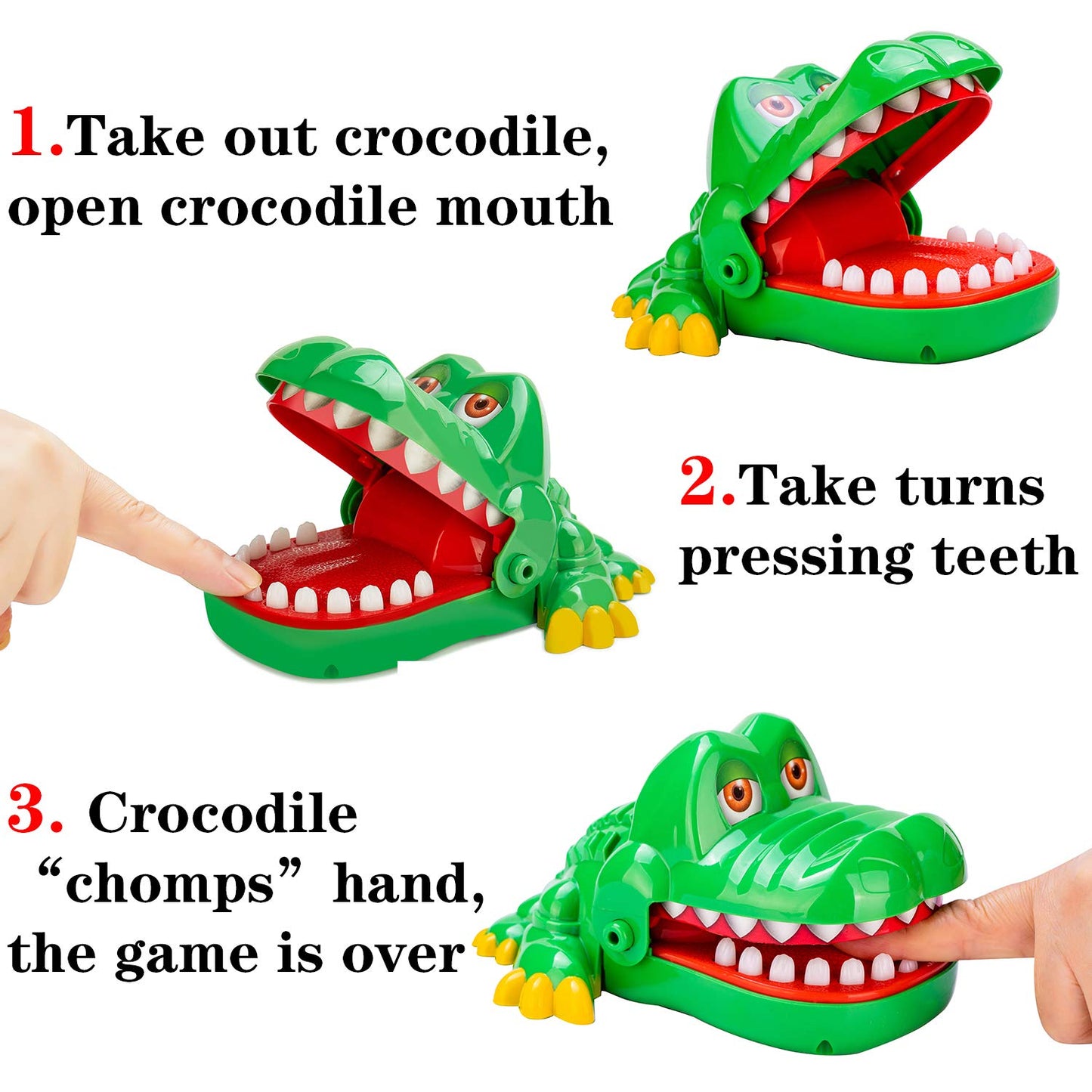 iShyan Crocodile Teeth Game for Kids – Sounds Fun Dentist Toy