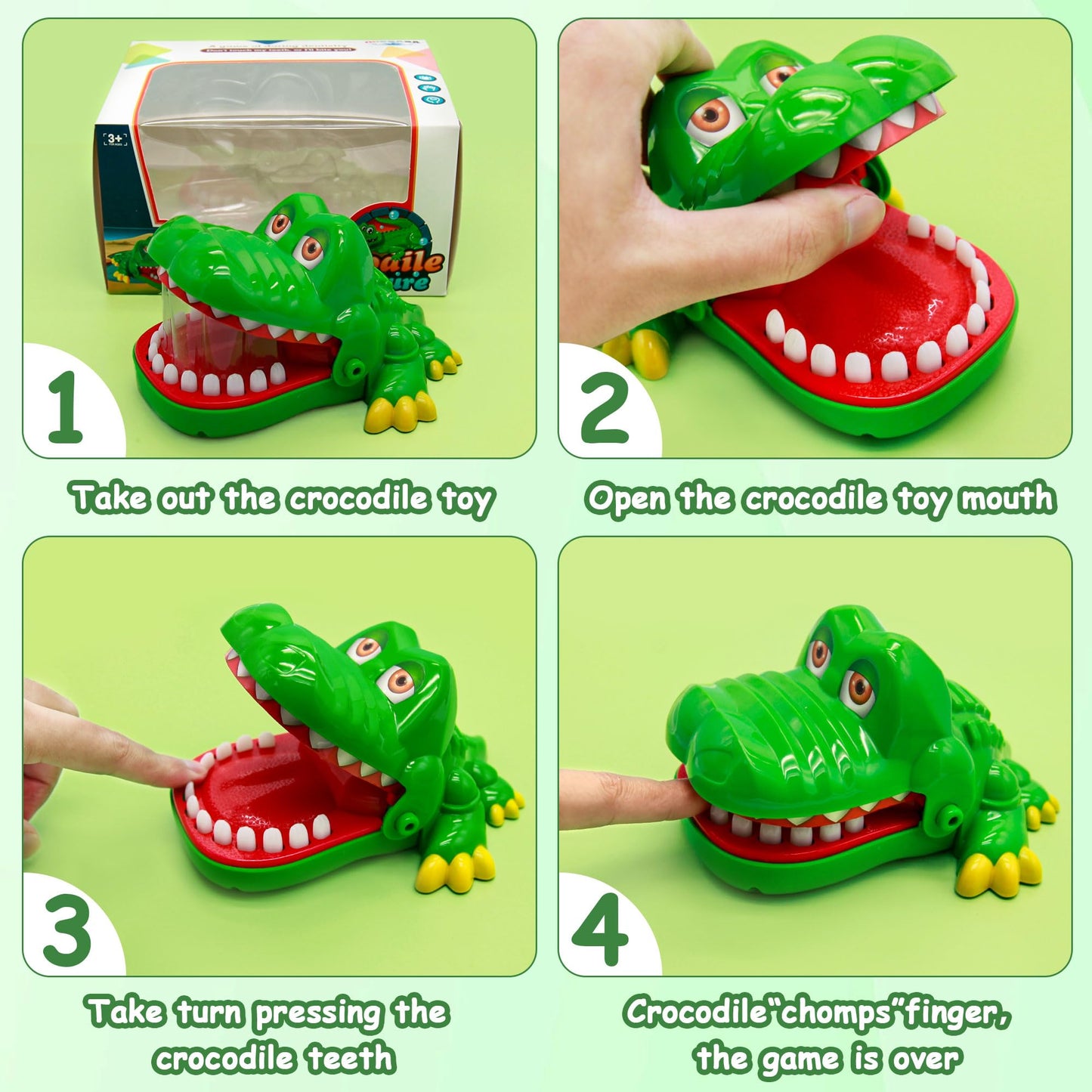 iShyan Crocodile Teeth Toys for Kids | Crocodile Dentist Bite Game – Ages 4+
