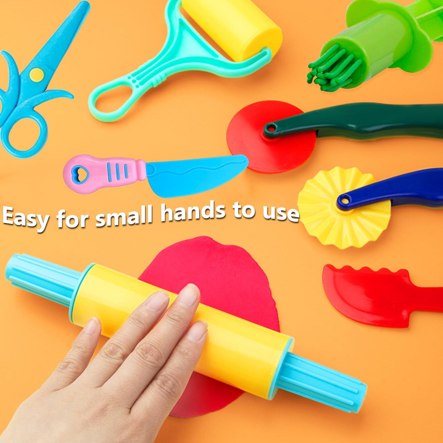 iShyan Dough Tool Kit – 9-Piece Kids Clay & Dough Starter Set with Cutters, Rollers, Scissors